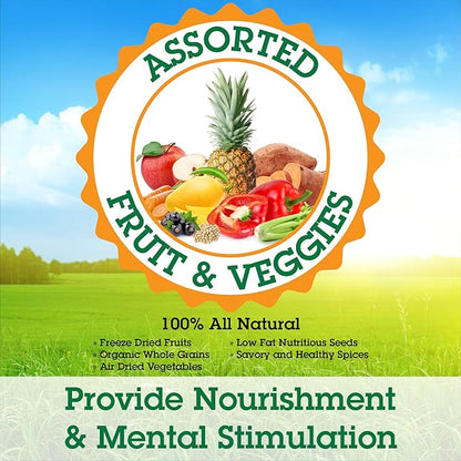 Parrot Food Sample Pack Cooks in as Little as 3 to 15 min | All Natural & Organic Grains and Legumes, Healthy Fruits, Vegetables, and Spices - No Fillers or Additives