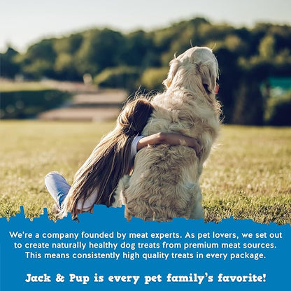 Jack&Pup 6-inch Jumbo Bully Sticks (6 Pack) Single Ingredient, Extra Thick Pizzle Sticks for Dogs | Longest Lasting Bully Sticks for Medium to Large Dogs