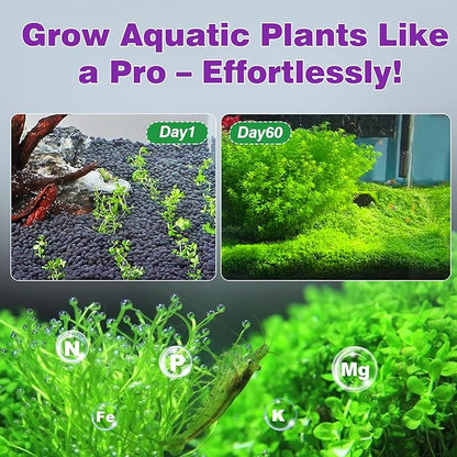 Upgraded Aquarium Soil Water Grass Mud, Ideal for Fish Tank Aquascaping Aquarium Substrate Soil for Plants and Shrimps, No Need to Wash (4.4 Pounds)