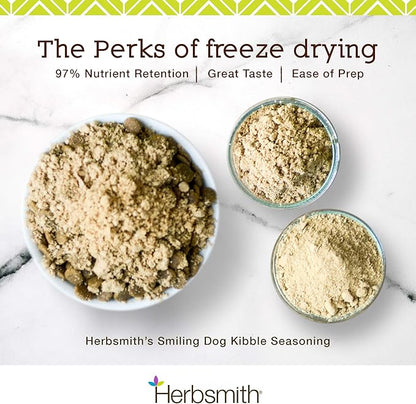 Herbsmith Kibble Seasoning – Freeze Dried Beef – Dog Food Topper for Picky Eaters - 4.5oz