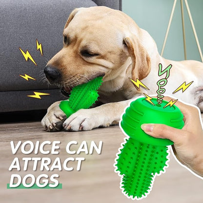 Dog Dental Chew Toy with Toothbrush Bristles – Squeaky Stick for Aggressive Chewers