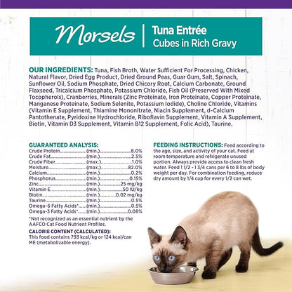 Wellness Complete Health Cubed Adult Wet Cat Food, Natural, Protein-Rich, Grain Free, 5.5 Ounce, 24 Pack, (Tuna Entrée)