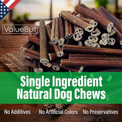 ValueBull USA Collagen Sticks for Dogs, 6 Inch Thick Chews, Natural Long-Lasting Dog Treats, 400 Count Wholesale Pack - Promotes Joint, Skin & Coat Health with Glucosamine and Chondroitin