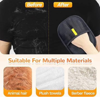Pet Hair electrostatic Hair Removal Gloves, Suitable for Removing Dog Hair from Sofas, Curtains and Carpets.2pcs