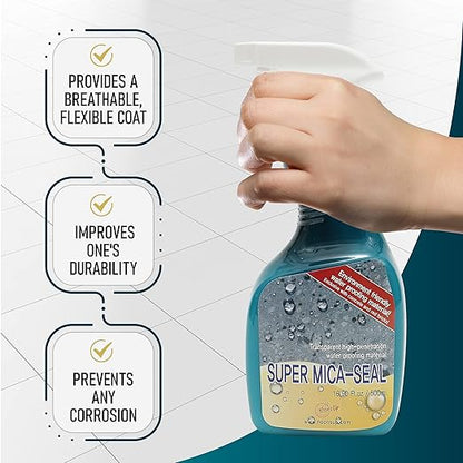 NOON's UP Super Mica-Seal Waterproof Spray | Greatly Penetrating Concrete Sealer Outdoor Waterproof Sealant | Bird Bath Sealant & Outdoor Cement Sealer | Concrete Sealer Spray (16.90 Fl Oz.)
