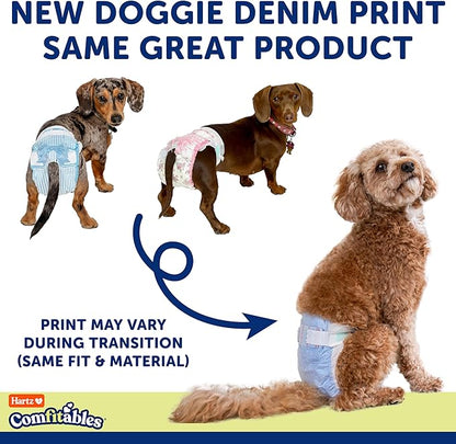 New! Hartz® Comfitables® Disposable Dog Diapers, Size XS 38 count, Comfortable & Secure Fit, Easy to Put On, Super Absorbent Male and Female Diaper