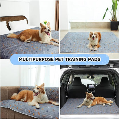 Sunheir Washable Pee Pads for Dogs Extra Large 36" x 72" 2-Pack, Reusable Puppy Pads Pet Training Pads, Waterproof Dog Pee Pads for Crate, Whelping Pad, Non-Slip Protects Against Urine Leakage