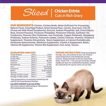 Wellness Complete Health Sliced Adult Wet Cat Food, Natural, Protein-Rich, Grain Free, 5.5 Ounce, 24 Pack, (Chicken Entrée)