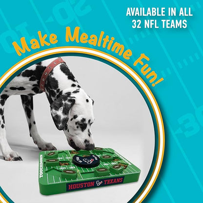 Pets First NFL Houston Texans Large Puzzle Toy - Interactive Dog Treat Puzzle, New Size, Slow Feeding Toy