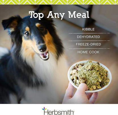 Herbsmith Kibble Seasoning – Freeze Dried Turkey – Dog Food Topper for Picky Eaters -4.9 oz