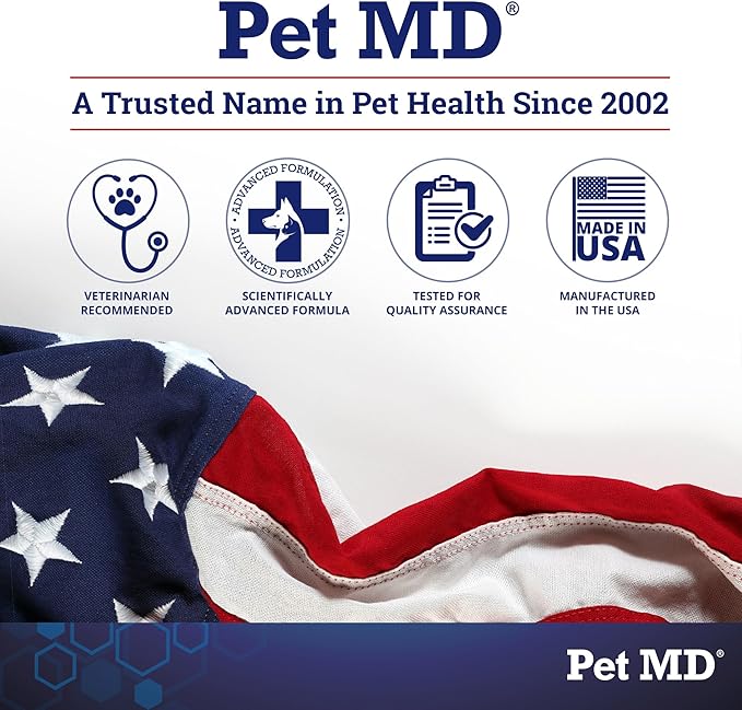 Pet MD Topical Spray for Dogs, Cats, and Horses with Essential Fatty Acids, Aloe and Vitamin E - 8 oz