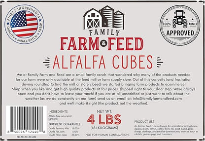 | Alfalfa Hay Food | Small Pet | Young and Adult | Cubes | 4 Pounds