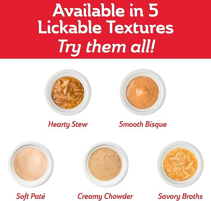 Delectables Senior Stew & Bisque Lickable Wet Cat Treats Variety Pack