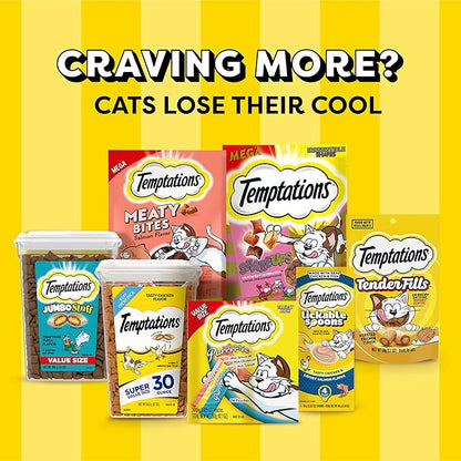 Temptations Classic Crunchy and Soft Cat Treats, Seafood Medley Flavor, 30 oz. Tub
