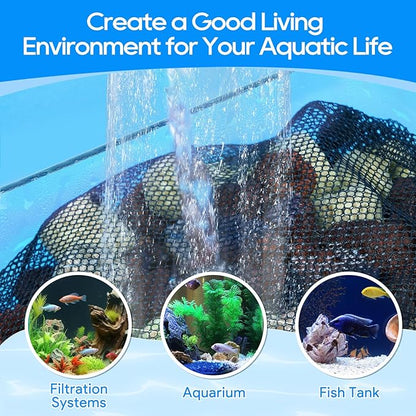 20PCS Aquarium Filter Media Bags for Aquarium with Zipper, Fine Mesh Bag Reusable Strong Polyester for Activated Carbon, Bio Filter Balls, Ceramic Rings, Filter Stones 7.8" x 5.9"