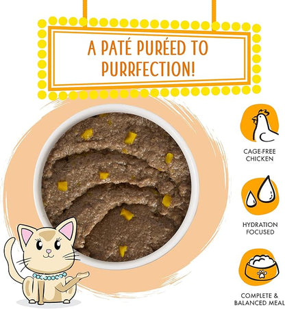 Weruva Wet Cat Food, Who Wants to be a Meowionaire with Chicken and Pumpkin Pate, 3oz Can, Pack of 12