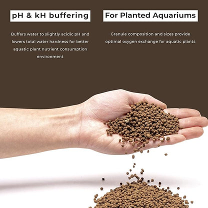 Ultum Nature Systems Controsoil - Freshwater Aqua Soil Substrate for Fish, Shrimp, Live Plant Propagation and Aquascaping - 6.8pH Low Ammonia, Volcanic Ash - Brown, Normal (3 Liter | 6LB)