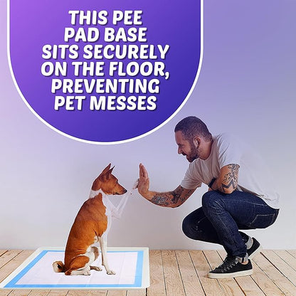 TidyFriend Silicone Pee Pad Holder Tray, 30 x 36 Inch No-Spill, Leakproof, Easy-to-Clean Pee Pad Holder for Dog (White)