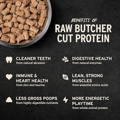 Vital Essentials Freeze-Dried Raw Beef & Chicken Meal or Mixer Cat Food Soft Nibs | 99% Beef, Chicken, Organs & Bone | 12 oz