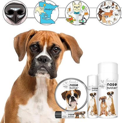 The Blissful Dog Fawn Boxer Unscented Nose Butter - Dog Nose Butter, 2 Ounce