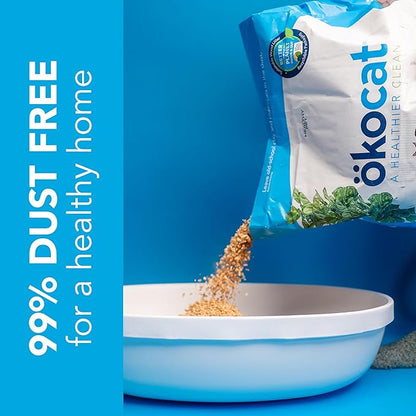 ökocat Original Wood Clumping Cat Litter, Unscented, 26 pounds XL - Natural Ingredients, Stops Odor, Clumps Solid, 99% Dust Free, Great for All Cats
