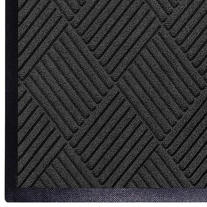 M+A Matting WaterHog Diamond | Commercial-Grade Entrance Mat with Rubber Border – Indoor/Outdoor, Quick Drying, Stain Resistant Door Mat (Charcoal, 4' x 6')