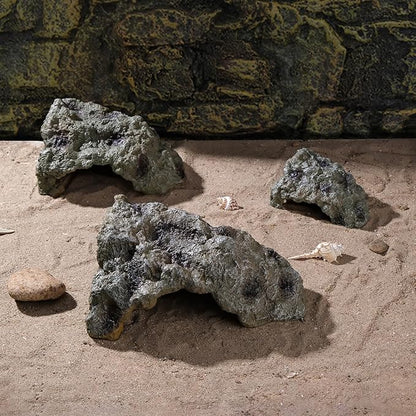 IBWell Resin Leopard Gecko Hide, True to Nature Reptile Rock for Bearded Dragon Hideout Snake Hides for Ball Pythons, Tortoise House Terrarium DÉCor - Large