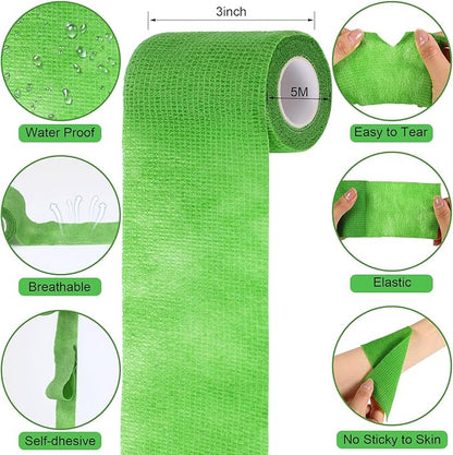 Treela 36 Pcs Self Adherent Bandage 3" X 5 Yard Wrap Breathable Cohesive Bandage Elastic Adhesive Tape for Stretch Athletic Sports Wrist Ankle(Variegated)