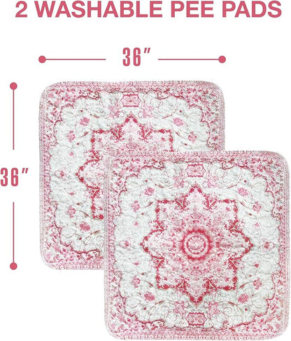 Washable Pee Pads for Dogs - Super Absorbent Reusable Puppy Training Pads - 100% Waterproof, Leak-Proof & Non-Slip Whelping Pads for Pet Housebreaking