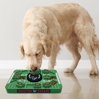 Pets First NFL Houston Texans Large Puzzle Toy - Interactive Dog Treat Puzzle, New Size, Slow Feeding Toy