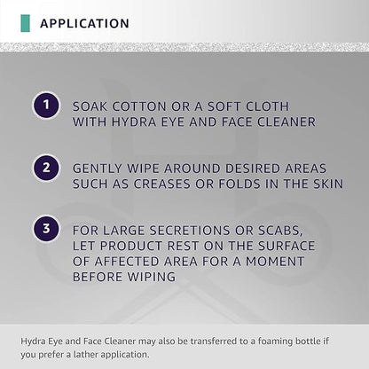 Hydra Professional Face and Eye Cleaner for Dogs and Cats, No-Rinse Pet Cleaner for All Breeds and Coat Types