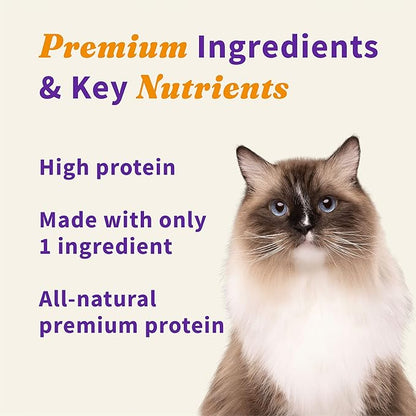 Halo Freeze Dried Raw Cat Treats, 100% Wild Caught Salmon Recipe, Cat Treats Pouch, All-Natural High Protien Treat, 1.6 Oz Pouch