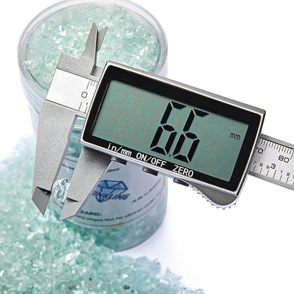 TWINKLING High Luster Crushed Glass Glitter, Broken Glass, Fire Glass Gems Chips for Fire Pit, DIY Resin Art, Epoxy Crafts, Geode Painting, Aquarium Decoration, 6-9mm(370g/13oz.) (Aqua)