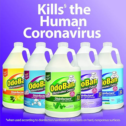 OdoBan Disinfectant Concentrate and Odor Eliminator, Made in the USA, Cotton Breeze Scent, 2 Gallons