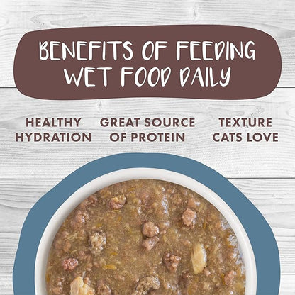 Weruva Classic Cat Stews!, Kettle Call with Beef, Chicken & Salmon in Gravy, 3oz Pouch (Pack of 12)