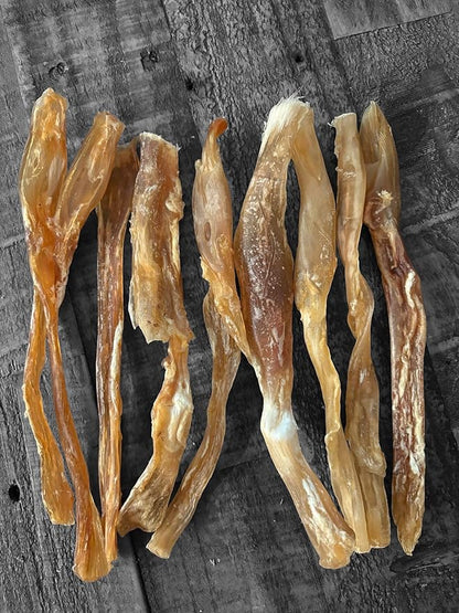 Beef Tendon Dog Treats, Single Ingredient, 100% Natural, Grass-Fed, Long-Lasting Rawhide-Free Chews, Collagen Protein, Dental & Joint Support, 4 oz, Safe & Grain-Free Snack