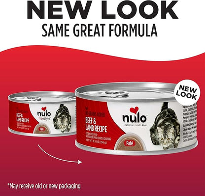 Nulo Beef & Lamb Recipe Pate Wet Canned Cat Food, 5.5 Ounce (Pack of 24)