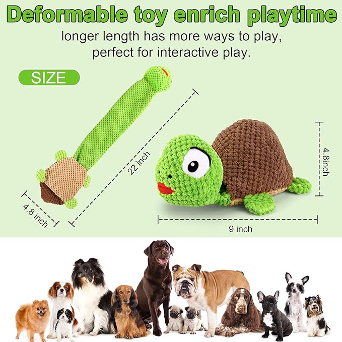 Dog Enrichment Treat Dispensing Puzzle Toy – Interactive Squeak Toy for All Dog Sizes