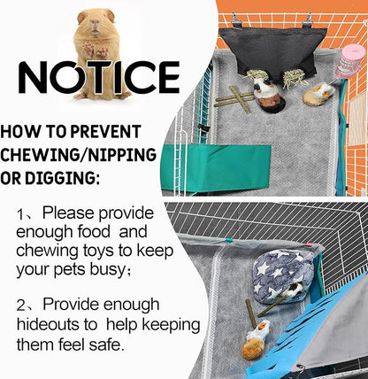 Guinea Pig Bedding, Disposable Guinea Pig Cage Liners, Charcoal Odor Controlling Absorbent Waterproof Pee Pads for Rabbits, Hamster and Other Small Animals. 18''x24'',50 Count