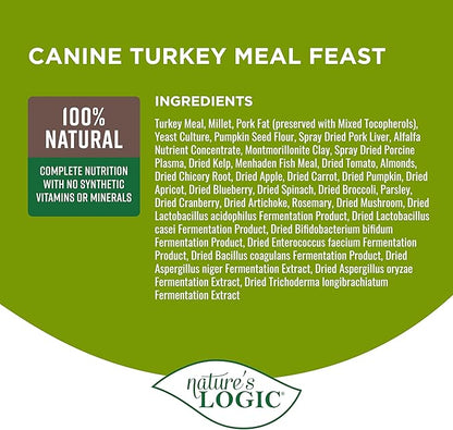 Nature's Logic Canine Turkey Meal Feast, 4.4lbs