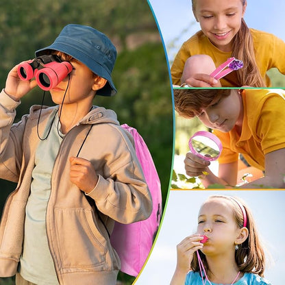 Kids Explorer Kit & Bug Catcher Kit, Camping Gear for Kids, Outdoor Exploration Set with Backpack & Binoculars, Ideal Outdoor Adventure Toys for Boys Girls 3-12