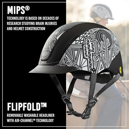 Troxel Spirit MIPS Technology Full Coverage Horse Riding Helmet, Horseback Riding Gear for Equestrians, Medium (7-7-3/8), Desert Shadows