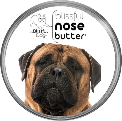 The Blissful Dog Bullmastiff Nose Butter for Dry, Cracked Skin, Lick-Safe Dog Nose Balm with Moisturizing Shea Butter, Almond, Olive, and Essential Oils, Pet Supplies, Uncented, 8 oz.
