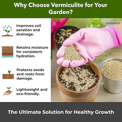 Organic Fine Vermiculite for Indoor Gardening Plants and Mushrooms – Enhances Soil Aeration, Seed Germination, Rooting Cuttings – Small Packages and Bulk (Vermiculite Grade 2 – Fine, 15 quarts)