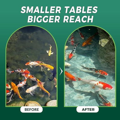 Muck Clear – Natural Pond Sludge Treatment, 500 Tablets for Ponds, Fountains & Bird Baths, Beneficial Bacteria & Enzymes, Chemical-Free & Safe for Fish, Pets & Wildlife