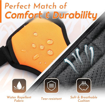 Eagloo Dog Harness Small Sized Dog, No Pull Service Vest with Reflective Strips and Control Handle, Adjustable and Comfortable for Easy Walking, No Choke Pet Harness with 2 Metal Rings, Orange, S