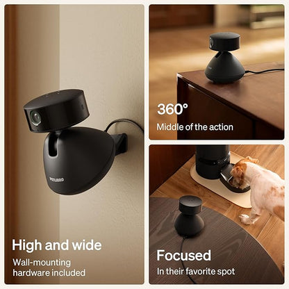 PETLIBRO AI Pet Camera Indoor with Phone App, 360° Auto Tracking Dog Camera Multi-Pet Recognition & AI Day Summary, 1080p Cat Camera Night Vision, 2-Way Talk WiFi Cam Pet with 2.4G/5G