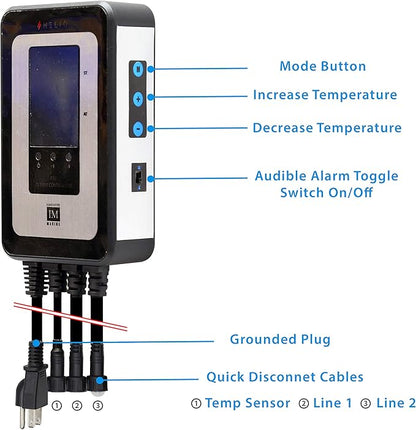 Innovative Marine Helio PTC Smart Reef Aquarium Heater (200 Watt - [2 x 100W])