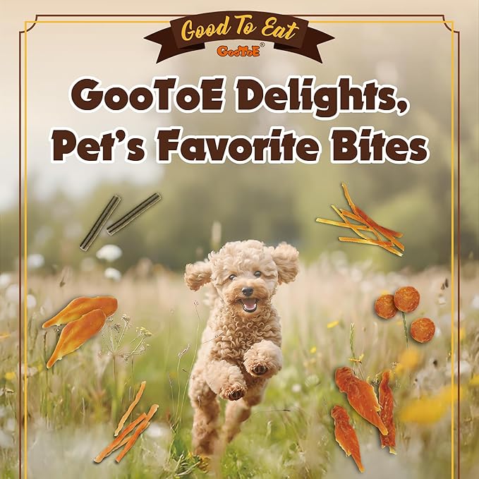 Gootoe Chicken Chips 1lb, All Natural, Grain-Free, High-Protein, Low Fat, Healthy & Easily Digestible, Soft Texture