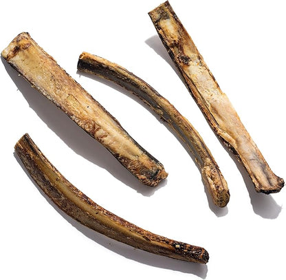 Jack&Pup 12" Rib Bones for Dogs, All Natural Dog Beef Bones, Single Ingredient Bone Marrow, Real Bone for Dogs (3 Pack)